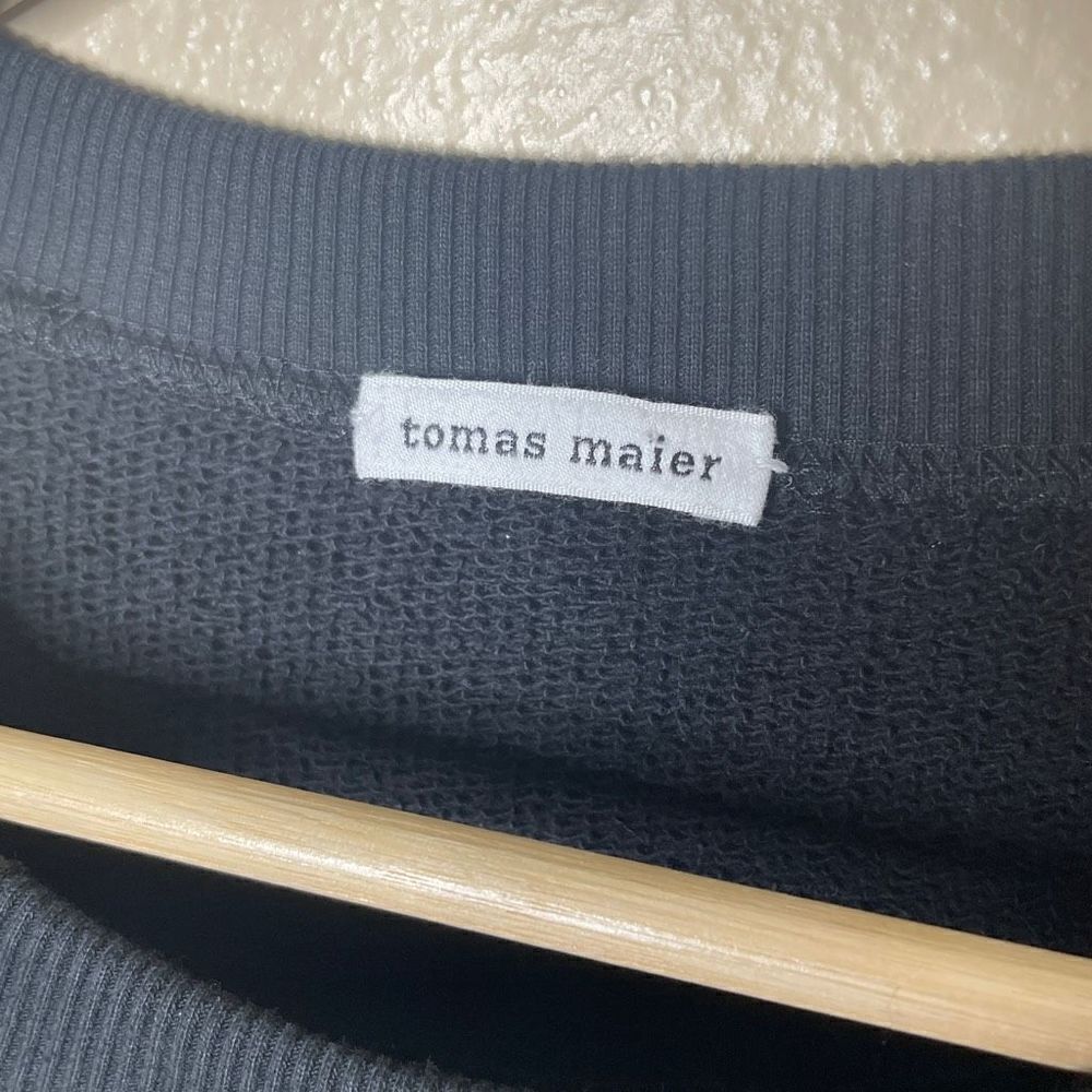 Tomas Maier Sweater Men's XL Black Sweatshirt Crew Neck Casual - Picture 2 of 8